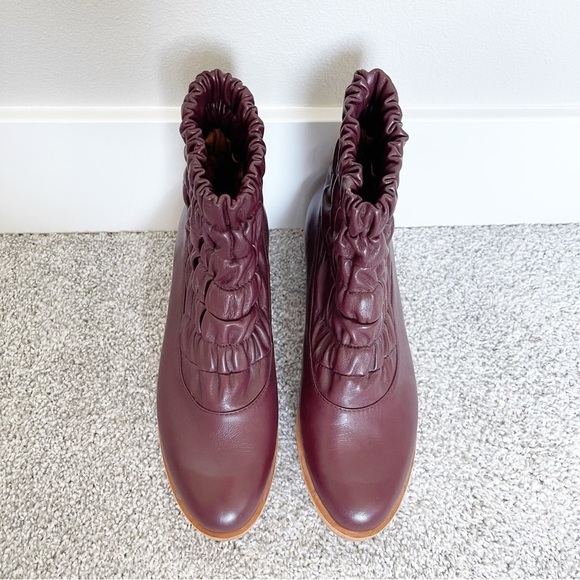 Beklina Umber Aya Gathered Platform Boots - Picture 6 of 13